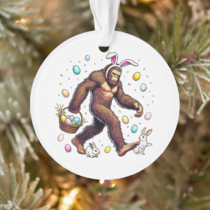 Adorno Día de Pascua de Bigfoot Divertido Sasquatch