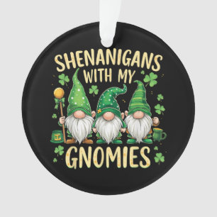 Adorno Día de San Patricio Gnome Trébol Afortunado