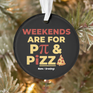 Adorno Día del Pi de Fin de Semana y Fiesta de Pizza Comi