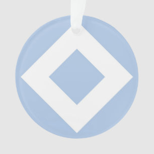 Adorno Diamante azul pálido, borde blanco negrita