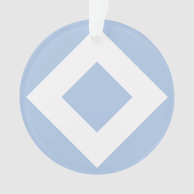 Adorno Diamante azul pálido, borde blanco negrita (Anverso)