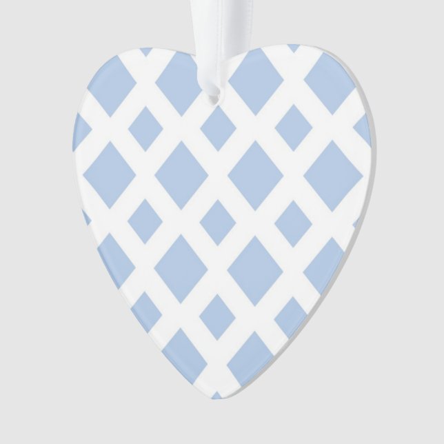 Adorno Diamantes azules claros sobre blanco (Anverso)