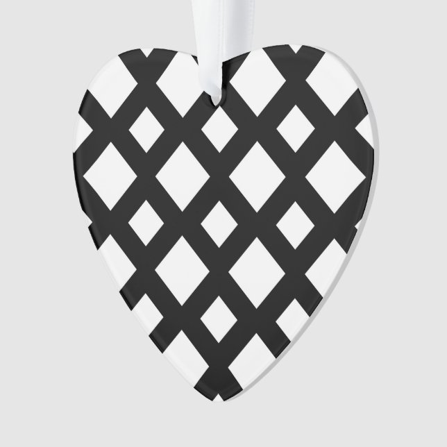 Adorno Diamantes blancos en negro (Anverso)