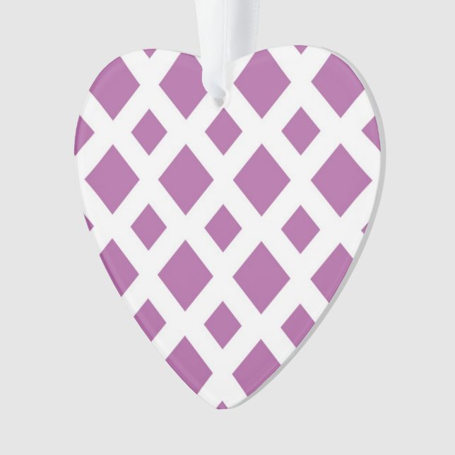 Adorno Diamantes de lavanda en blanco (Anverso)