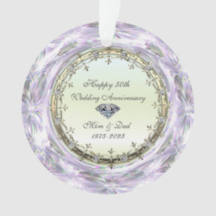 Adorno Diamantes Elegantes 50 Aniversario de Boda