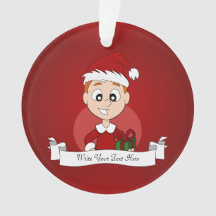 Adorno Dibujo animado del muchacho del navidad