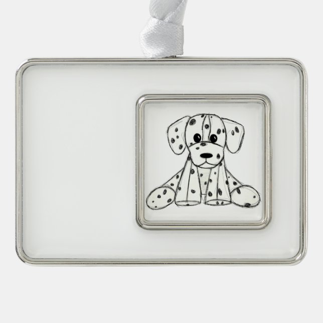 Adorno Dibujo de perros rellenos dálmatas esquema simple  (Anverso)