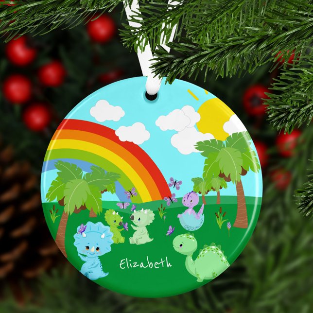 Adorno Dinosaurios bebés con mariposas, Navidades arcoiri (Subido por el creador)