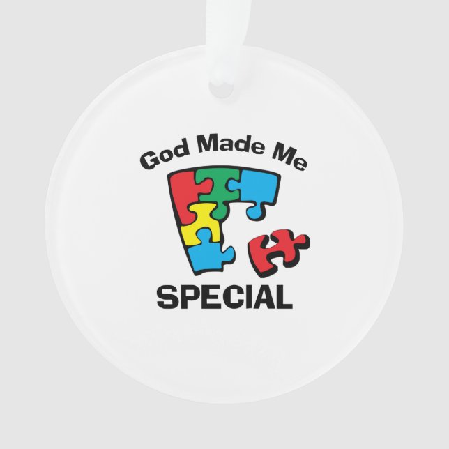 Adorno Dios me hizo especial (Anverso)