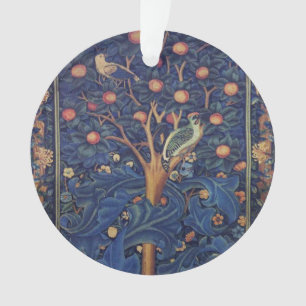 Adorno Diseño azul de tapiz del pájaro carpintero de Will