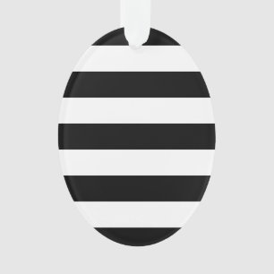 Adorno Diseño blanco y negro intrépido de las rayas