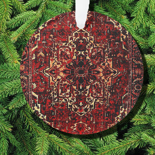 Adorno Diseño de alfombras orientales en rojo oscuro