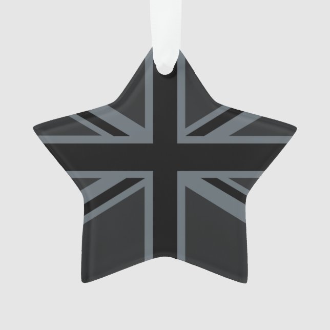 Adorno Diseño de bandera británica para Unión Negra Jack (Anverso)