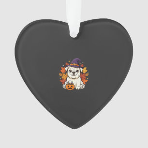 Adorno Diseño de calabaza de Halloween de Bulldog lindo_1