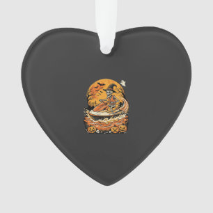 Adorno Diseño de calavera de bruja de Halloween de moto d