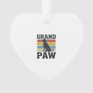 Adorno Diseño de camiseta Abuelo Perro Vintage Pata Grand