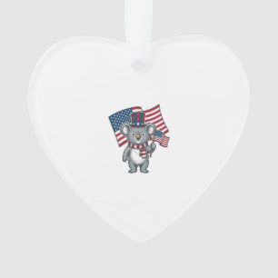 Adorno Diseño de camiseta con bandera de koala patriótico