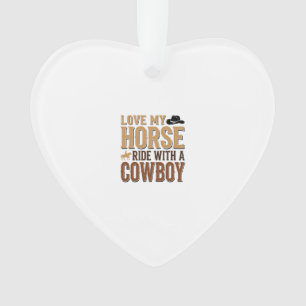 Adorno Diseño de camiseta de cita de vaquero y caballo oc