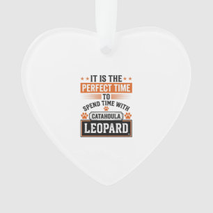 Adorno Diseño de camiseta de época de perro leopardo Cata