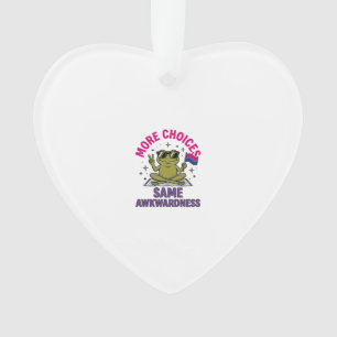 Adorno Diseño de camiseta de orgullo de rana bi divertida