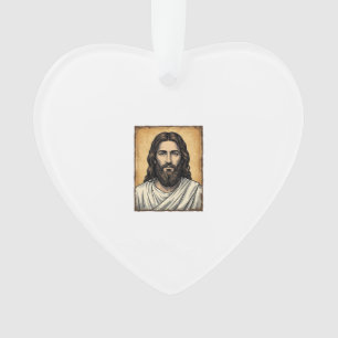 Adorno Diseño de camiseta de retrato religioso grabado vi