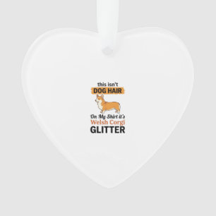 Adorno Diseño de camiseta de Welsh Corgi Glitter Funny Do