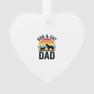 Adorno Diseño de camiseta para papá de perro y gato, aman