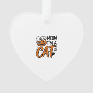 Adorno Diseño de camiseta tipográfica de gato de Hallowee