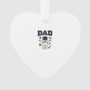 Adorno Diseño de camiseta vectorial de astronauta padre_1