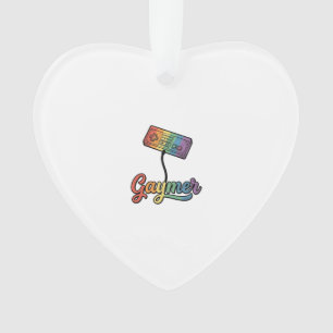 Adorno Diseño de camiseta vectorial de Gaymer Rainbow Gam