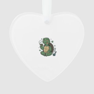 Adorno Diseño de camiseta vectorial de tortuga Stoner Vin