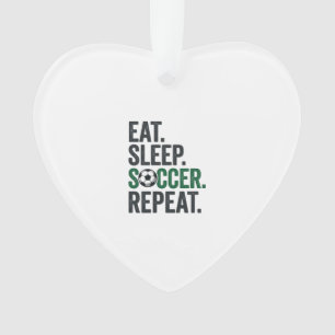 Adorno Diseño de camiseta vintage Eat Sleep Soccer Repeat