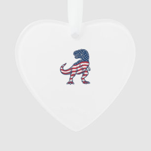 Adorno Diseño de dinosaurio bandera americana T-Rex patri