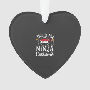 Adorno Diseño de disfraz de ninja divertido para Hallowee