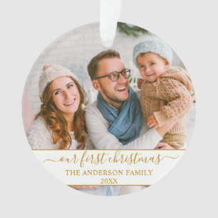 Adorno Diseño de estilo Nuestra Primera Familia De Oro D