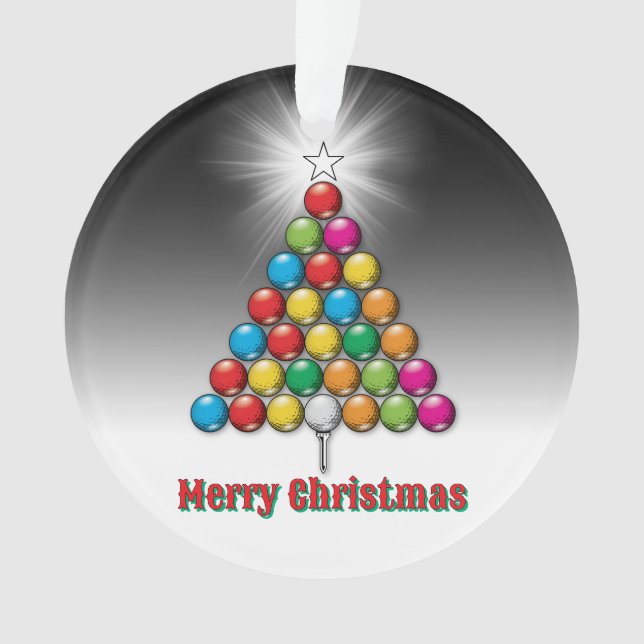 Adorno Diseño de feriado navideño Personalizado Golf (Anverso)
