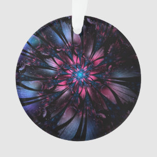 Adorno Diseño de flor fractal abstracta.