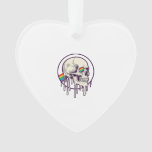 Adorno Diseño de grabado vintage de calavera goteando arc