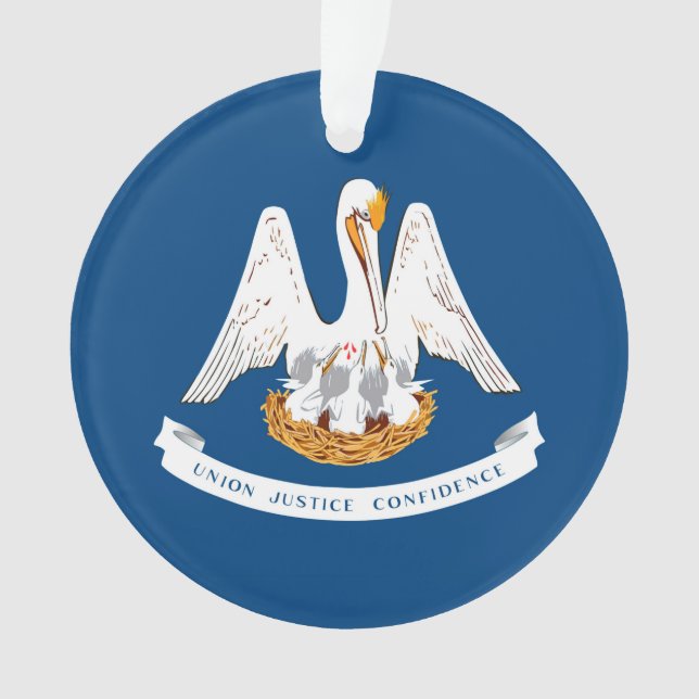 Adorno Diseño de la bandera del estado de Louisiana (Anverso)