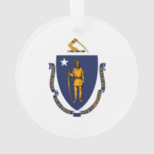 Adorno Diseño de la bandera del estado de Massachusetts