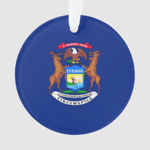 Adorno Diseño de la bandera del estado de Michigan