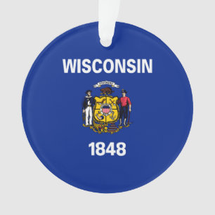 Adorno Diseño de la bandera del estado de Wisconsin