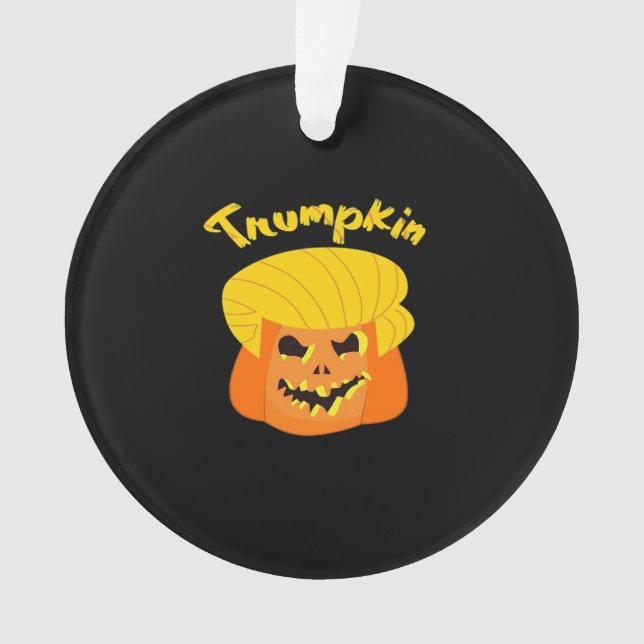 Adorno Diseño de la calabaza de Trumpkin Halloween - Lema (Anverso)
