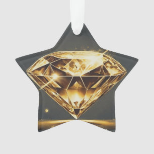Adorno Diseño de ondas de música de diamantes amarillas