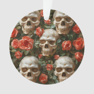Adorno Diseño de rosas y cráneos