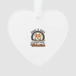 Adorno Diseño de San Valentín de Corgi para amantes de lo