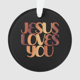 Adorno Diseño de tipografía cristiana que Jesús ama 