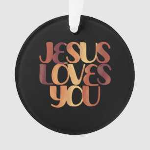 Adorno Diseño de tipografía cristiana que Jesús ama