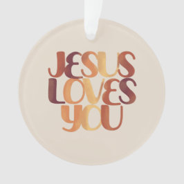 Adorno Diseño de tipografía cristiana que Jesús ama 