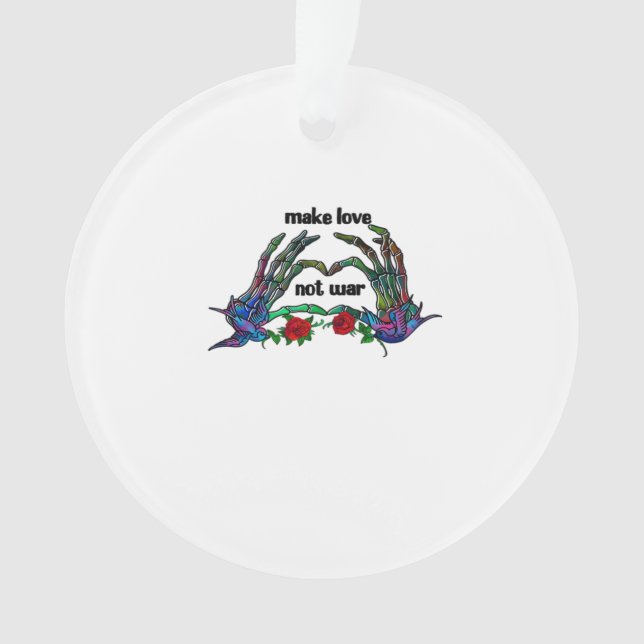 Adorno Diseño del corazón de mano de esqueleto (Anverso)